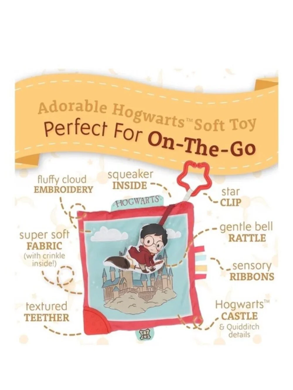 Harry Potter | On The Go Crinkle Square Car seat attachment